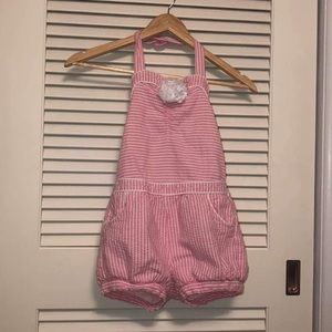 Girls Pink striped jumper
